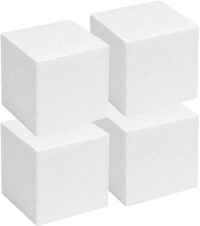 Piepschuim vormen - kubus - 4x - 30 x 30 x 30 cm - styropor hobby / DIY vorm - basis knutselfiguren
