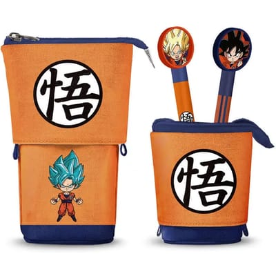 Etui met twee uitwisbare pennen kind Karactermania Dragon Ball Super