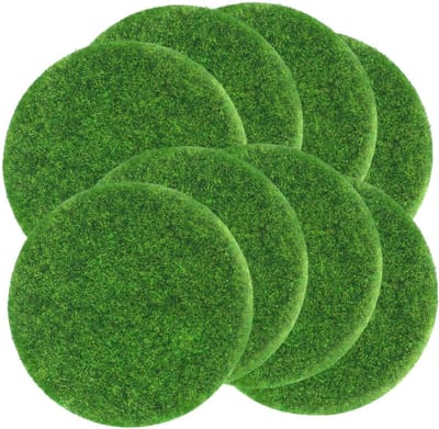 Kunstgras Matten - Miniatuur Gras - Diorama Decoratie - Realistisch Uiterlijk - 8 Stuks - Groen