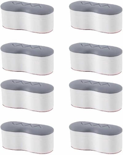 Toiletzitting Stootkussens - Zitting Dempers - Zitting Stabiliseren - Sterke Hechting - 8 Stuks - Grijs
