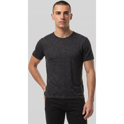 John Varvatos Santar Regular Fit Ss Crew In Virgin Woo Charcoal Size: XS | Basic T-Shirts Outlet | Heren | Grijs