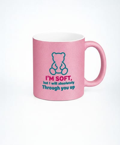 I'm Soft" Teddybeer Mok - Uniek Design | Koffiemok & Cadeau Idee