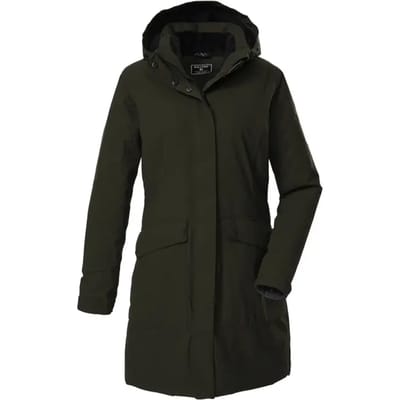 Killtec KOW 18 Women Parka - Winterjas - Parka - Dames - Donker groen- Maat 40