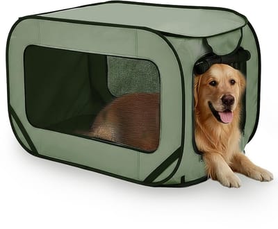 opvouwbaar, 94 x 53 x 53 cm, pop-up transportbox voor honden en katten, draagbare hondentransportboxen, Oxford-stof, hondenbox, auto, hondentas voor katten en honden tot 29,5 kg