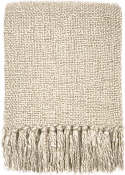 Malagoon - Ivory white solid throw