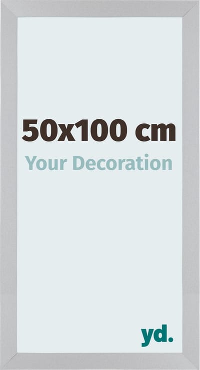 Your Decoration - Fotolijst 50x100 cm - MDF - Zilver Mat - Mura