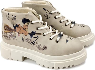 GOBY - Witch & Birds - Enkellaarsjes - Damesboots - Laarzen - Hoge kwaliteit - Handmade - Maat 36