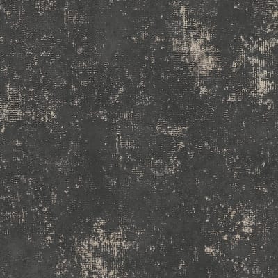 Pleister-look behang Profhome 388325-GU vliesbehang licht gestructureerd met structuur en metalen accenten zwart goud 5,33 m2