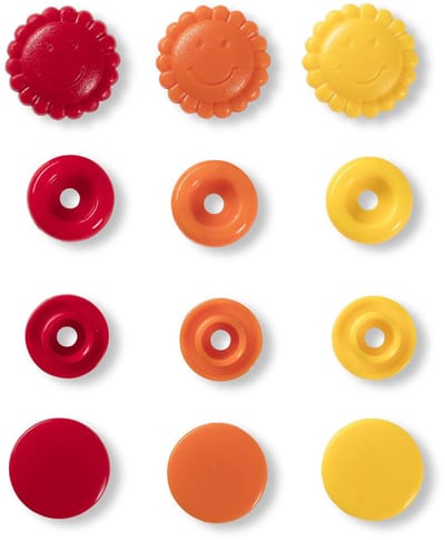 Prym Love Color drukknoppen Bloem 13,6 mm geel/rood/oranje - Prym