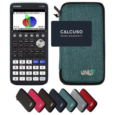 Casio fx-CG50 incl. WYNGS Beschermhoes Turkoois - Grafische Rekenmachine - Basis Pakket