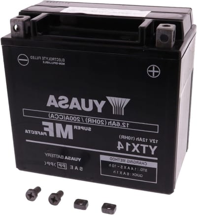 Vervangende Accu - Motorfietsaccu - Motoronderhoud - Lange levensduur - 12 Volt - Zwart