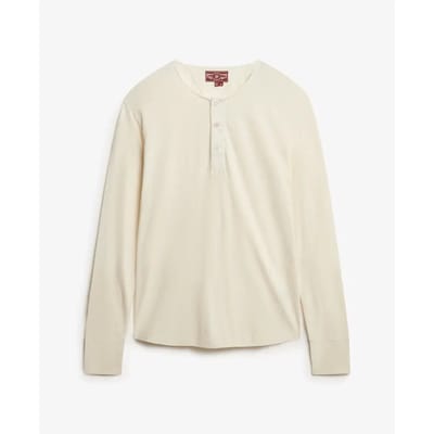 Superdry - The Merchant Store - Grandad lichtgewicht top - Heren - Tops