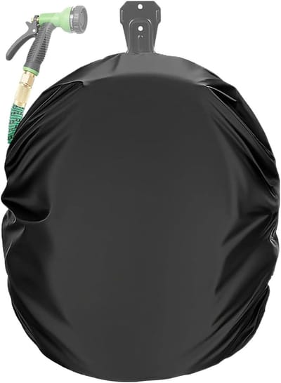 Tuinslang Beschermhoes - Haspel Tas - Buiten Opslag - Waterdicht Robuust - 51 x 56 cm - Zwart