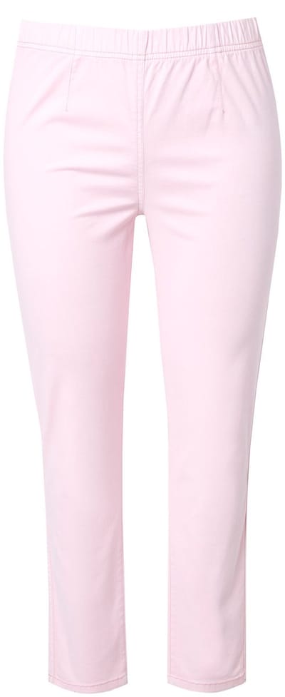 MIAMODA - Dames - Jegging slim fit stretchdenim elastische tailleband - Oudroze - Maat 60
