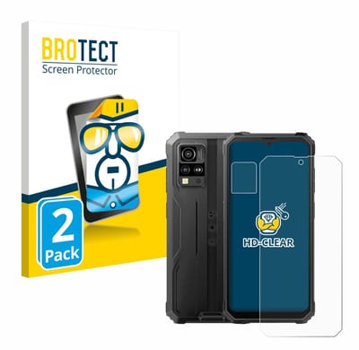 BROTECT - Screenprotector voor Blackview BV4800 SE (Voor+Camera) - Folie Beschermfolie transparant 2 Stuks