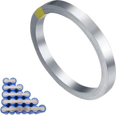 Nikkelband - Verzilverde band - Batterijen verbinden - Hoge trekspanning - 10 meter - Zilver