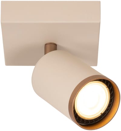 Lucide REGINA - Plafondspot (Plafondlamp) - 1xGU10 - Taupe | Essential