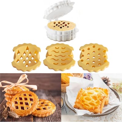 1 artikel - 3-in-1 deegpers - Pocket Pie-vorm - Halloween-kersttaartvorm - Wafeltaartmaker - Mini-taartmaker - Koekjesvorm - Wit - Geschikt voor moussecake, wafels, kersttaart