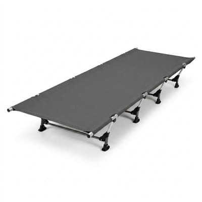 Stervia Ligbed Opvouwbaar - Strandbed - Campingbed - Tot 150 KG - Met Draagtas - Donkergrijs - 190 x 65 x 15 cm