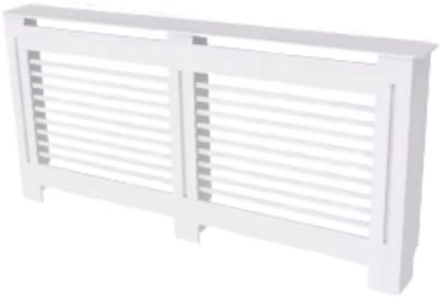 Grandiose Radiatorombouw - 152x92 cm - Ombouw rooster - Horizontale panelen - MDF - Stijlvol - Wit