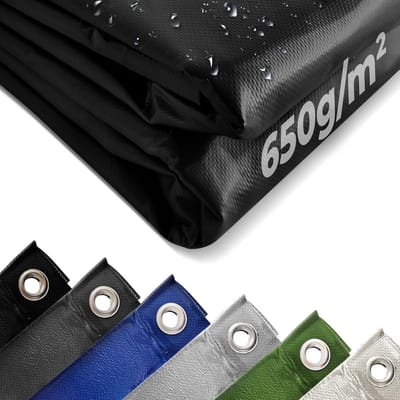 Sterk Waterdicht Afdekzeil 650 g/m² met Oogjes - Verschillende Maten en Kleuren