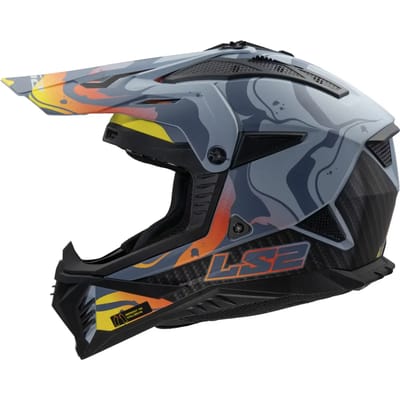 LS2 MX708 Fast II Wash Matt Donker Grijs Offroad Helm - Helm