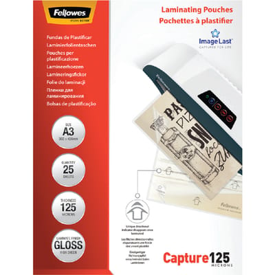 Fellowes lamineerfolie ImageLast, glanzend, A3, dikte 125 micron, 25 stuks