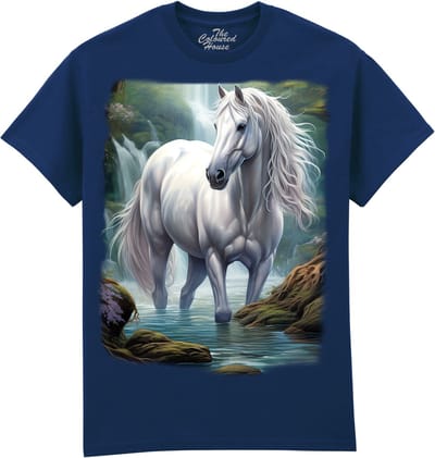 Paard Mystic White Horse The Coloured House T-shirt L