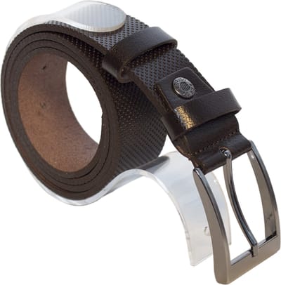 Riem Heren - Donkerbruin - Italiaans Echt leer - 3.5 cm Breed - Maat 115 (Taille tot 100 cm)