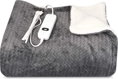 DailySupplies® Elektrische Deken 2 Persoons - Warmtedeken Elektrisch - Extra Zacht - Grijs