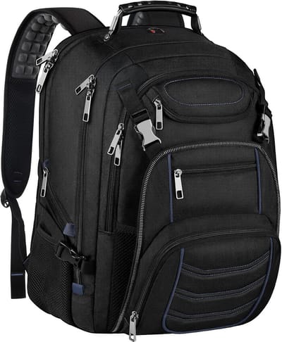 Laptop Rugzak - Reisrugzak Computer Tas - Reizen Organiseren - TSA Goedgekeurd - 18.4 Inch - Zwart