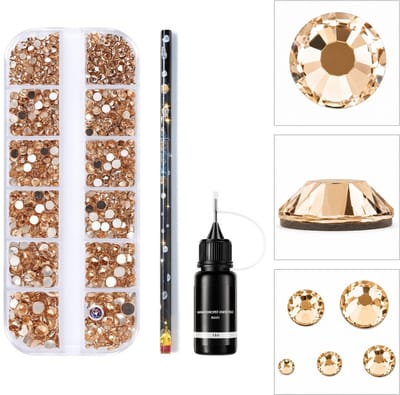 Goodbitz® - Rhinestones - 3-delig - Rhinestones steentjes - Strasssteentjes - Steentjes decoratief - Steentjes nagels - Plak diamantjes - Plaksteentjes
