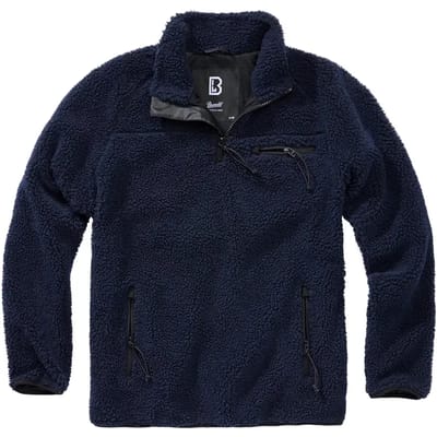 Brandit Teddy Fleece Troyer Sweatshirts navy M - Polyester - Basics
