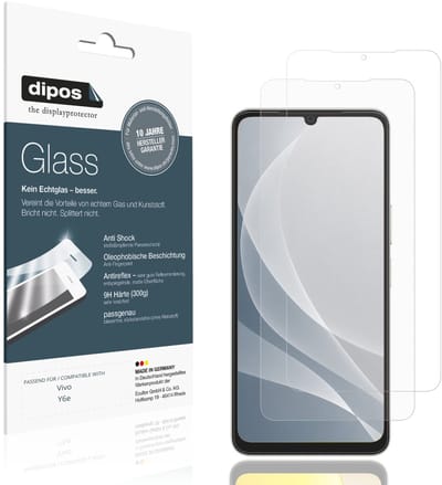 dipos – 2x Matte Pantserfolie geschikt voor Vivo Y6e | 9H Screenprotector