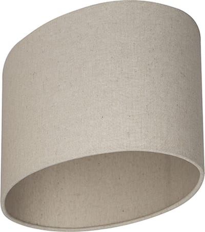 Uniqq Ovale Lampenkap beige transparant 25 x 16 cm – 15 cm hoog