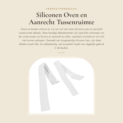 Dailygoods- Ovenstrip 2 Stuks - Siliconen Hittebestendig - Antivettig - Waterdicht - Slijtvast - Afmetingen 53 x 5.2 x 1 cm / 65 x 5.2 x 1 cm - Kookplaatstrip