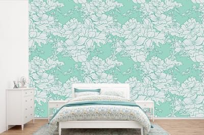 Behang - Fotobehang Patronen - Vintage - Bloemen - Breedte 360 cm x hoogte 240 cm