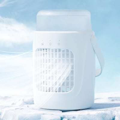 Draagbare Airco - Mini Koeler Vernevelaar - Persoonlijke Koeling - Vier-in-één Functie - 600 ml Reservoir - Wit