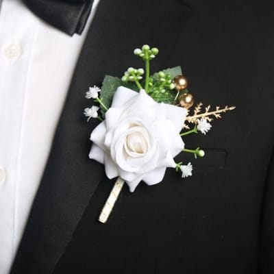 Eenvoudige Bruidegom Roos Boutonnière Delicaat Romantisch Bruiloftspak Corsage Knoopsgat Mode Bruiloftsaccessoires Westers