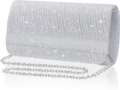 Elegante avondclutch voor dames met kettingriem voor bruiloften, feesten en formele gelegenheden, 20,3 x 10,2 x 6,1 cm, stijlvol en praktisch