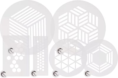 Plate-it PP Stencils Hexagon 6-delige set