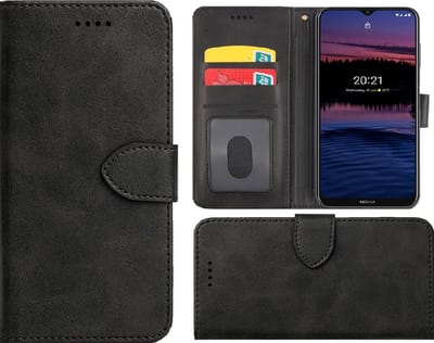 Hoesje Geschikt voor Nokia G300 - Bookcase - Pu Leder Wallet Book Case Zwart Cover