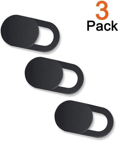 Okado Webcam Cover 3-pack Zwart – Ultradun Privacy Schuifje voor Laptop, MacBook, Monitor, Tablet en Smartphone
