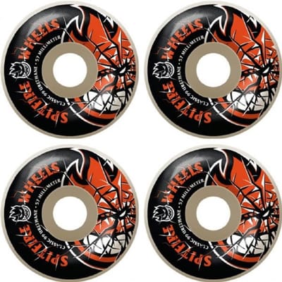 Skateboard Wielen 57mm 99A Wit/Rood Hoge Kwaliteit Set van 4