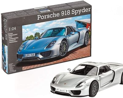Zylo® Modelbouw Auto - Modelbouw Auto Bouwpakket - Modelbouwpakket - Porsche 918 Spyder op Schaal - 20x3x3cm - Zilver
