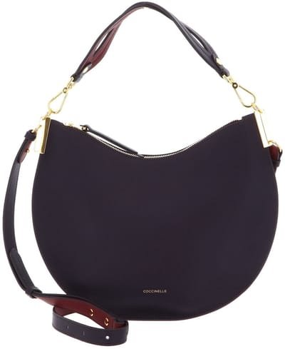 COCCINELLE Leren schoudertas Sunup Handbag Double Grainy Leather Prune / Ribes donkerpaars