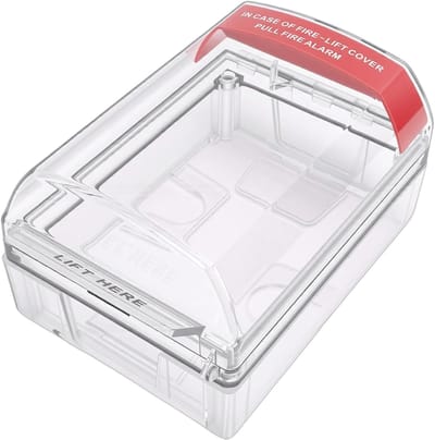 Brandalarm Afdekking - Trekstation Kap - Onbedoelde Activering Voorkomen - IP67 Waterdicht - 5.4 X 8.1 Inch - Transparant