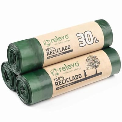 100% gerecyclede vuilniszakken, extra sterk, 30L, 60 stuks