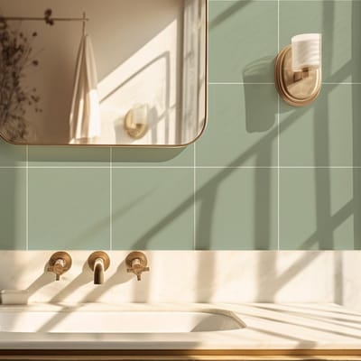 Dailygoody - Tegelstickers - Zelfklevend - Eenvoudig aan te brengen - Saliegroen - Spatbescherming - Voor badkamer en keuken