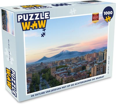Puzzel De skyline van Jerevan met op de achtergrond de Ararat - Legpuzzel - Puzzel 1000 stukjes volwassenen